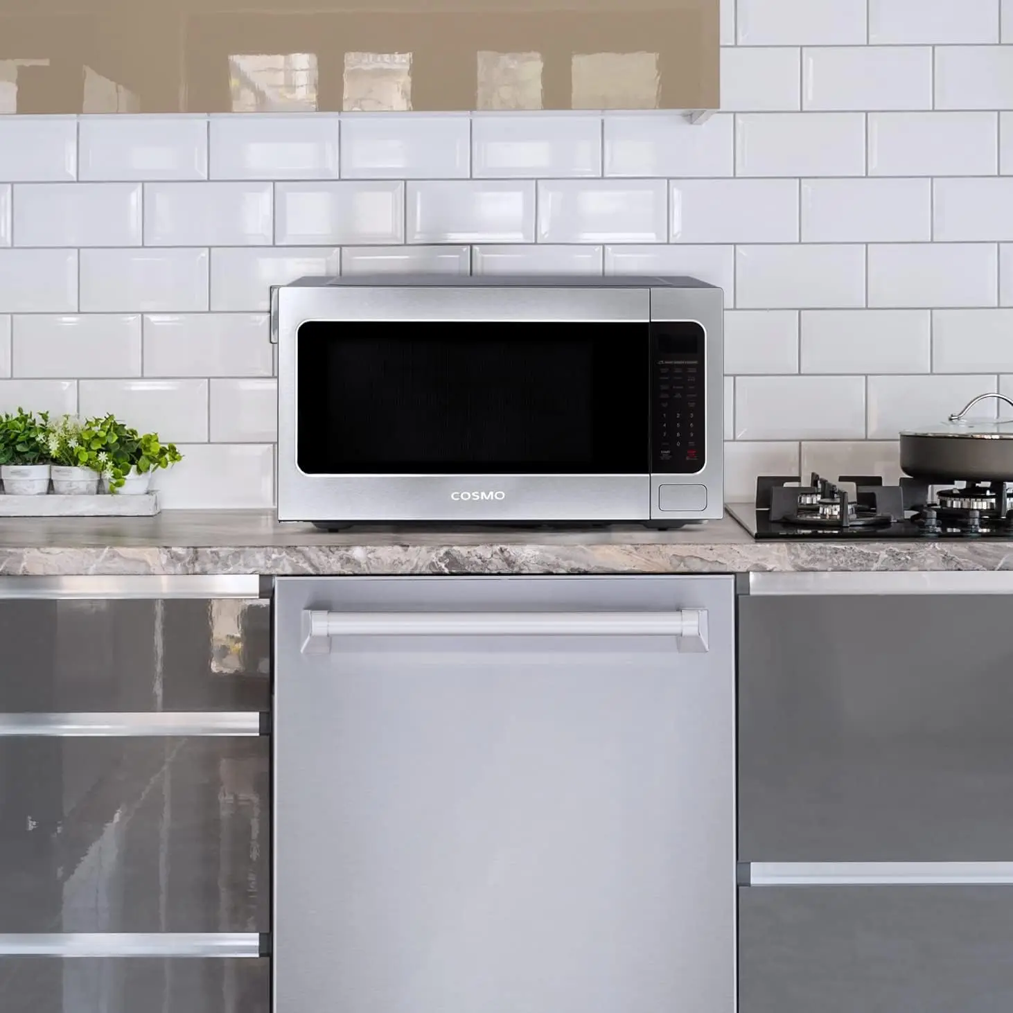 2.2 cu. ft. Countertop Microwave Oven, 24 in., Stainless Steel, 1200W with Sensor Cooking, Automatic Presets, Digital Display, C