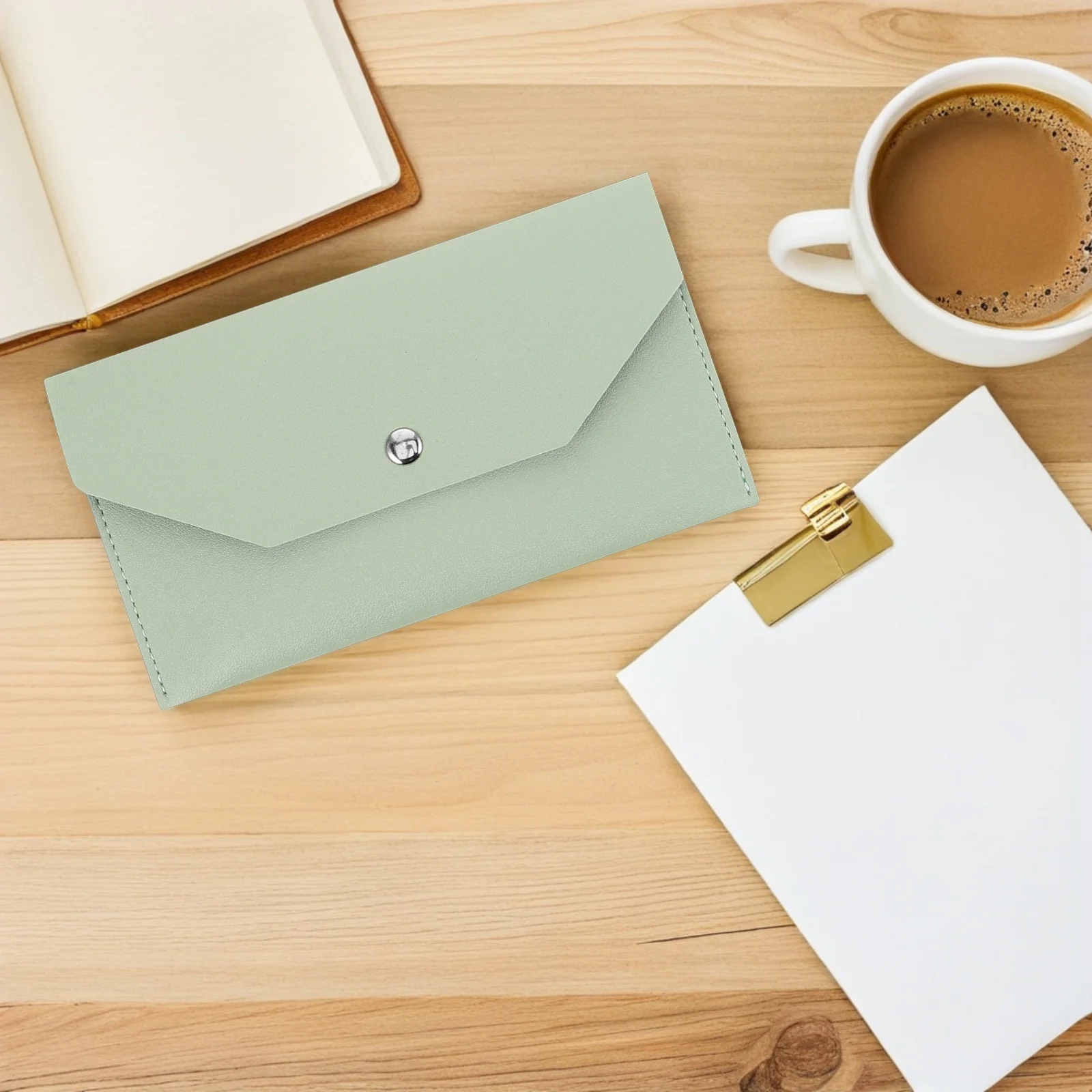 

4pcs Pu Card Holder Wallet Storage Minimalist Envelope Organizer Pouch Multi-Functional Compact Clutch Purse Durable