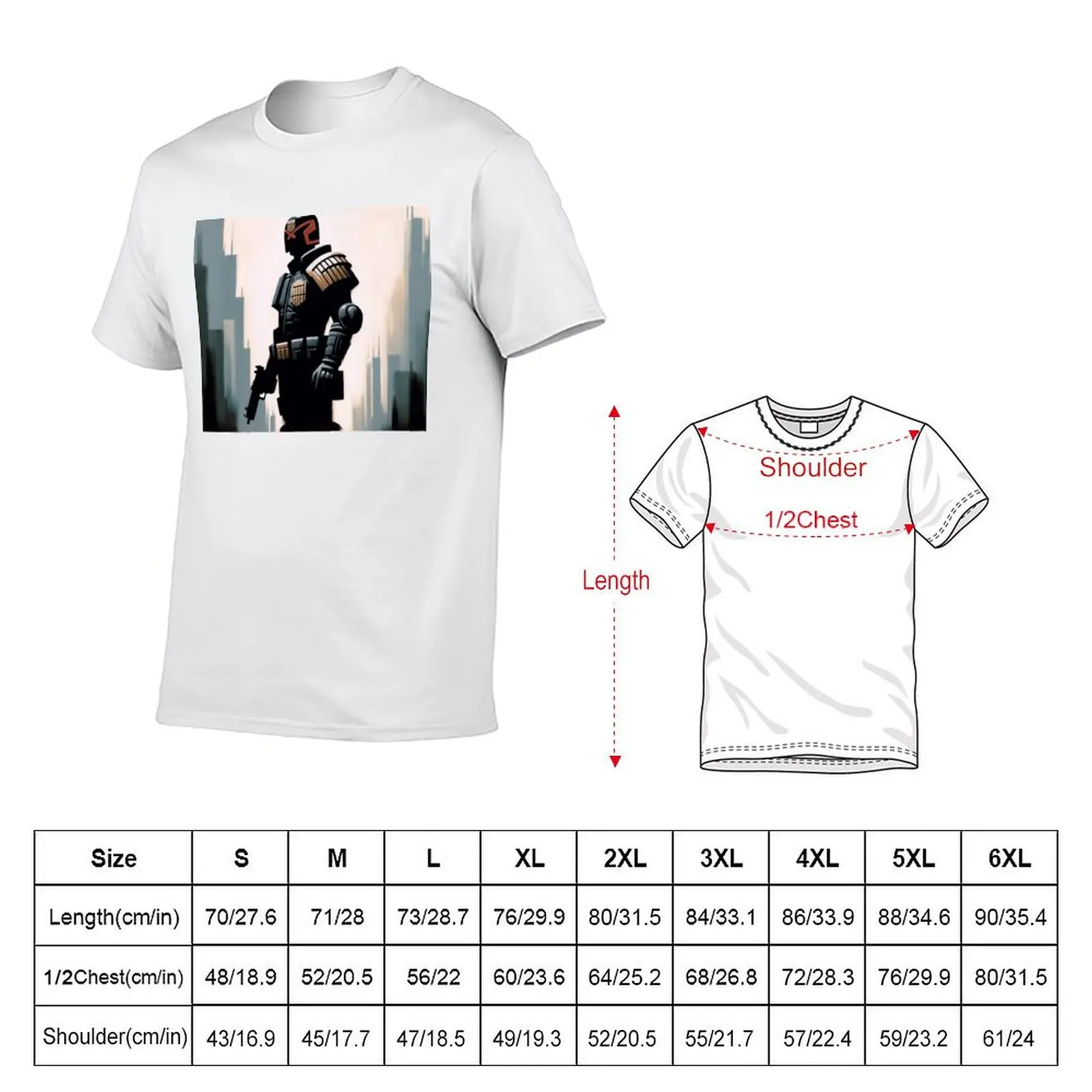 Dreaded Judge Dredd - I Am the Law vol.8 T-Shirt plus size clothes cotton graphic tees t shirt for men