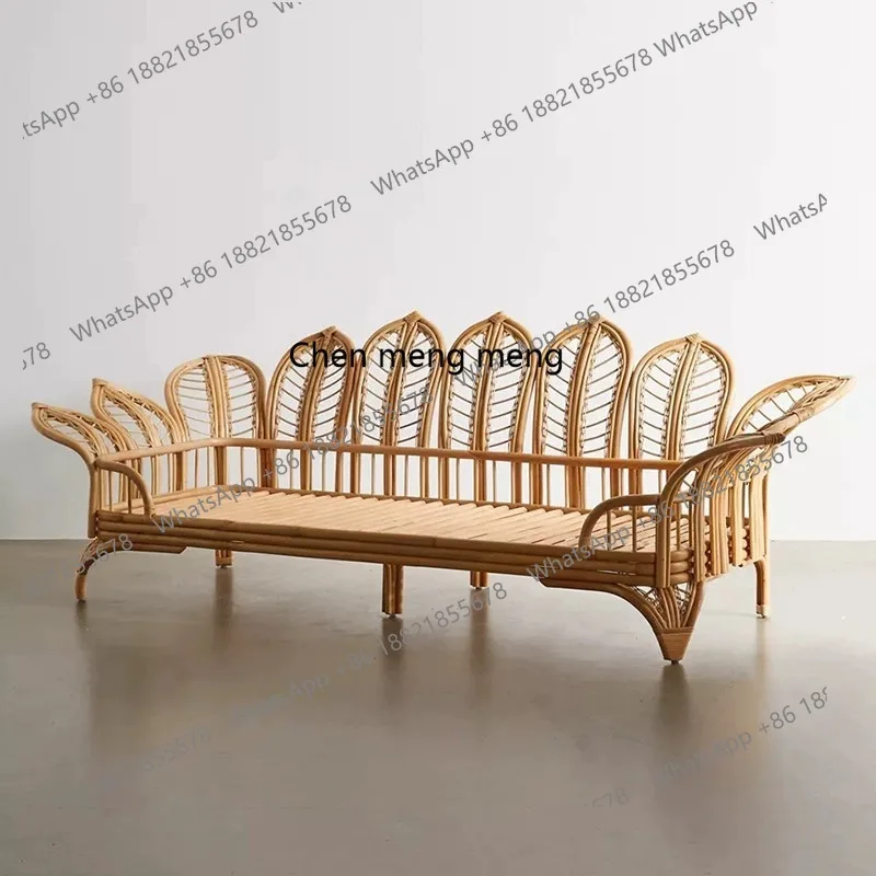 

Nordic rattan chair sofa household lazy chair natural woven rattan chair