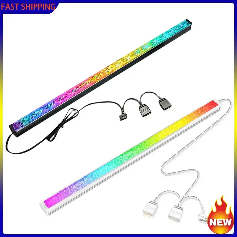 

Hot Trend-Aluminum Alloy ARGB LED Strip 5V/3PIN Small 4Pin Motherboard Magnetic Computer Light Bar PC Case Atmosphere 2Pcs