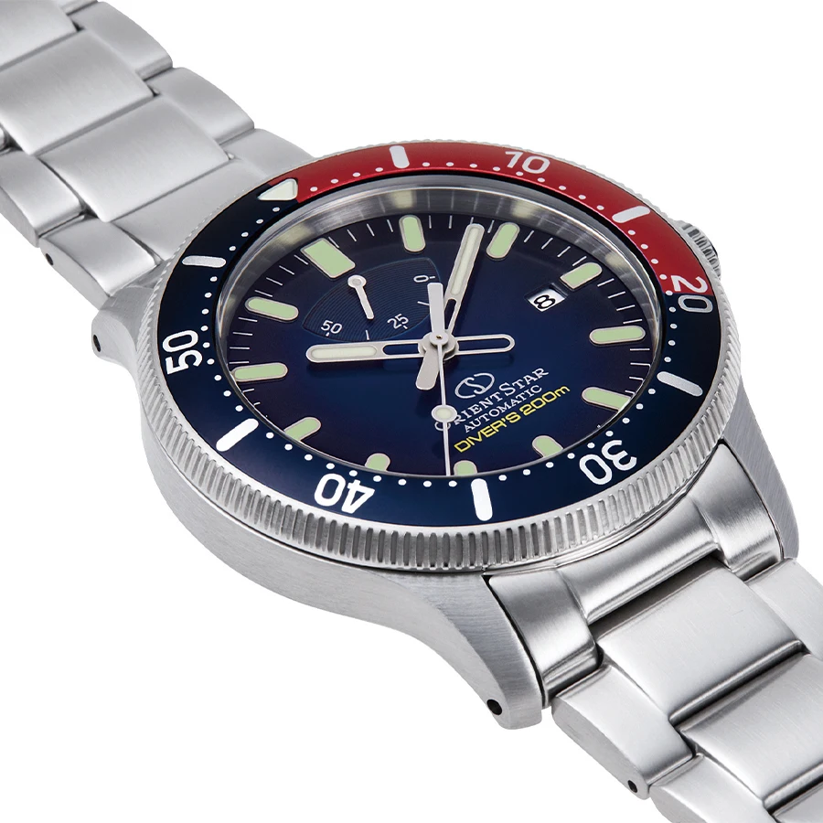 ساعة أورينت ساعة ميكانيكية أوتوماتيكية للرجال من سلسلة أورينتال ستار، ساعة غوص رياضية