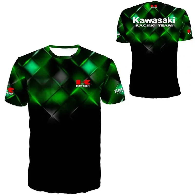 

Летний мужской кавасаки с круглым вырезом и короткими рукавами, повседневный простой дышащий быстросохнущий свободный и удобный спортивный топ с принтом