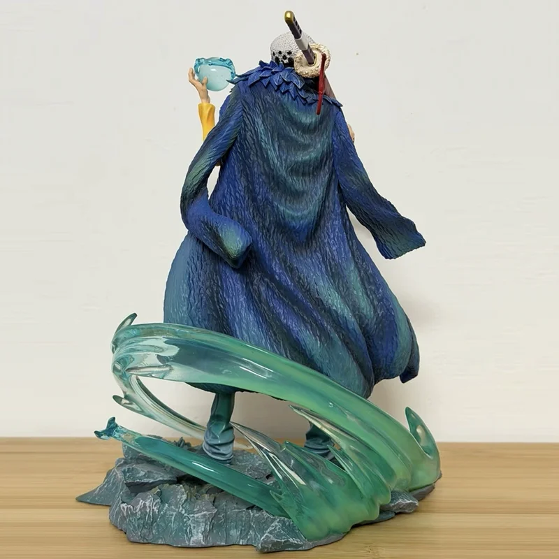 25cm 원피스 아스 스튜디오 트라팔가 로우 피규어 PVC 액션 피규어 이중 머리 두 손 애니메이션 모델 소년 장난감 장식품 선물