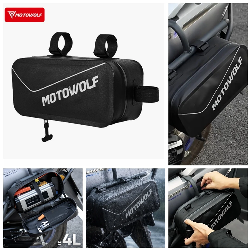 Motorcycle Side Frame Package Fully Waterproof Hanging Bag Universal Repair Tool Placement Bag For BMW For Yamaha For Honda