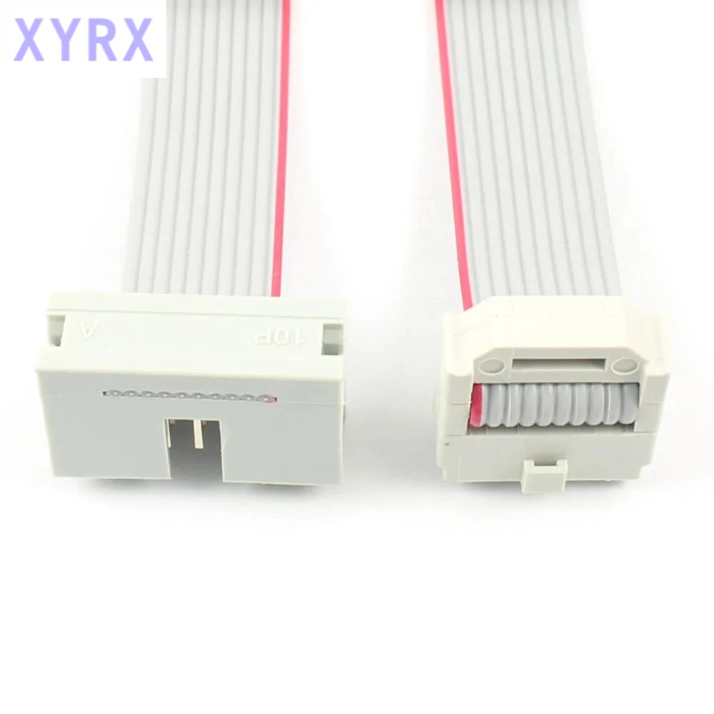 1pcs 2.54mm Pitch DC3 IDC FC Female To Male 10/14/16/20/26/30/34/40/50/64 Pin Connector Flat Ribbon Data Cable 10CM 20CM 30CM