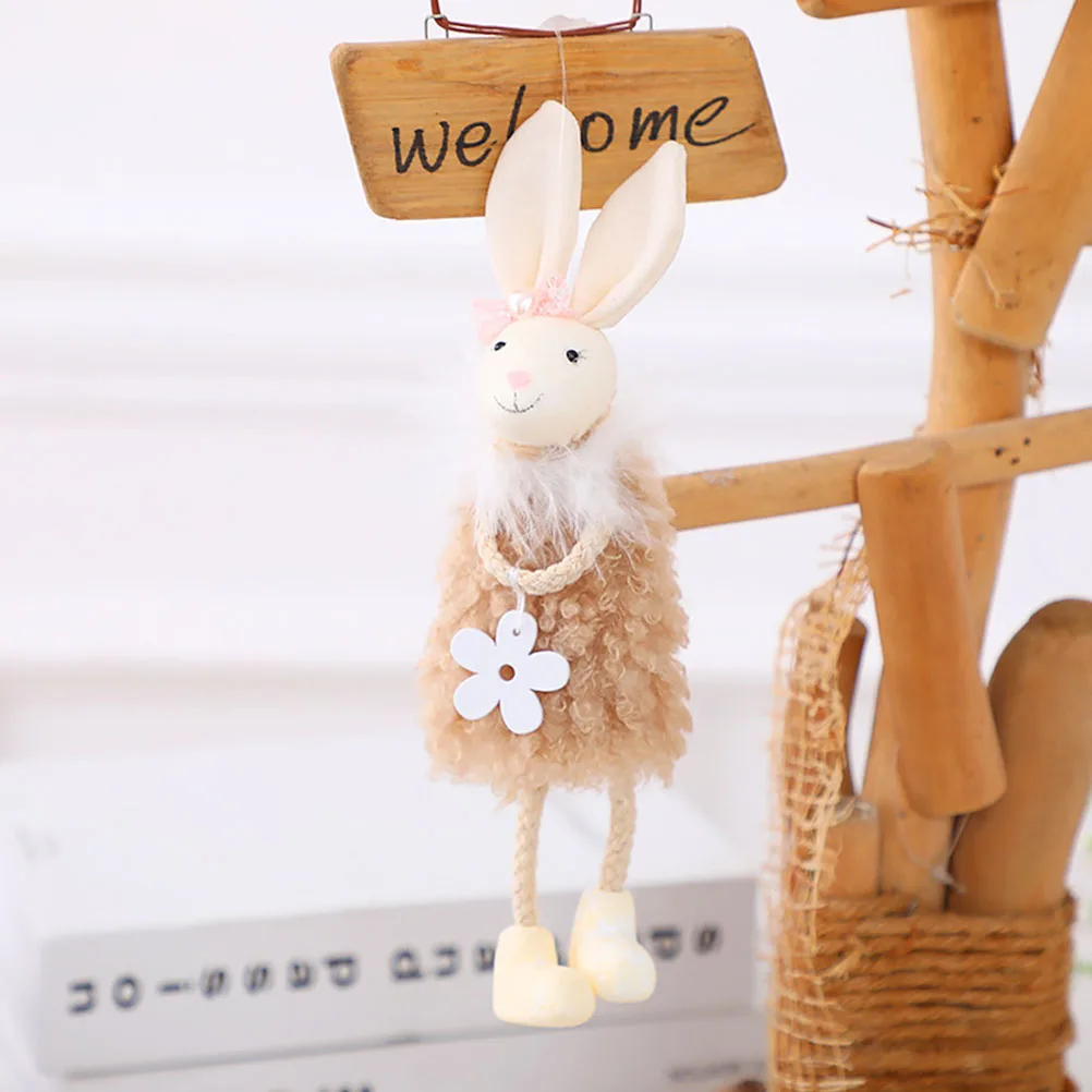

3 Pcs Pendant Stuffed Animal Hanging Ornaments Rabbit Decor Figurine Easter Party Home Hanging Bunny Cartoon Toy