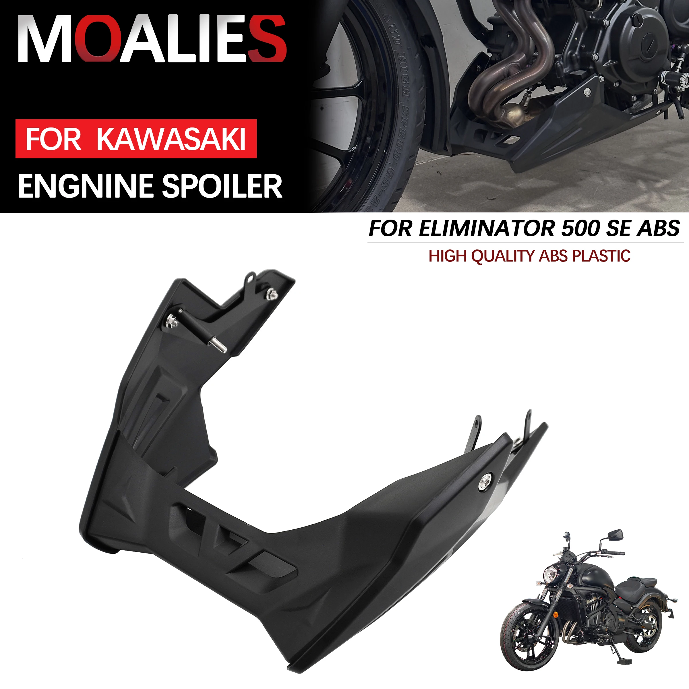 

For Kawasaki Eliminator 500 SE ABS 2024-up Motorcycle Front Chin Spoiler Engine Spoiler Lower Fairing Deflector Frame Cover