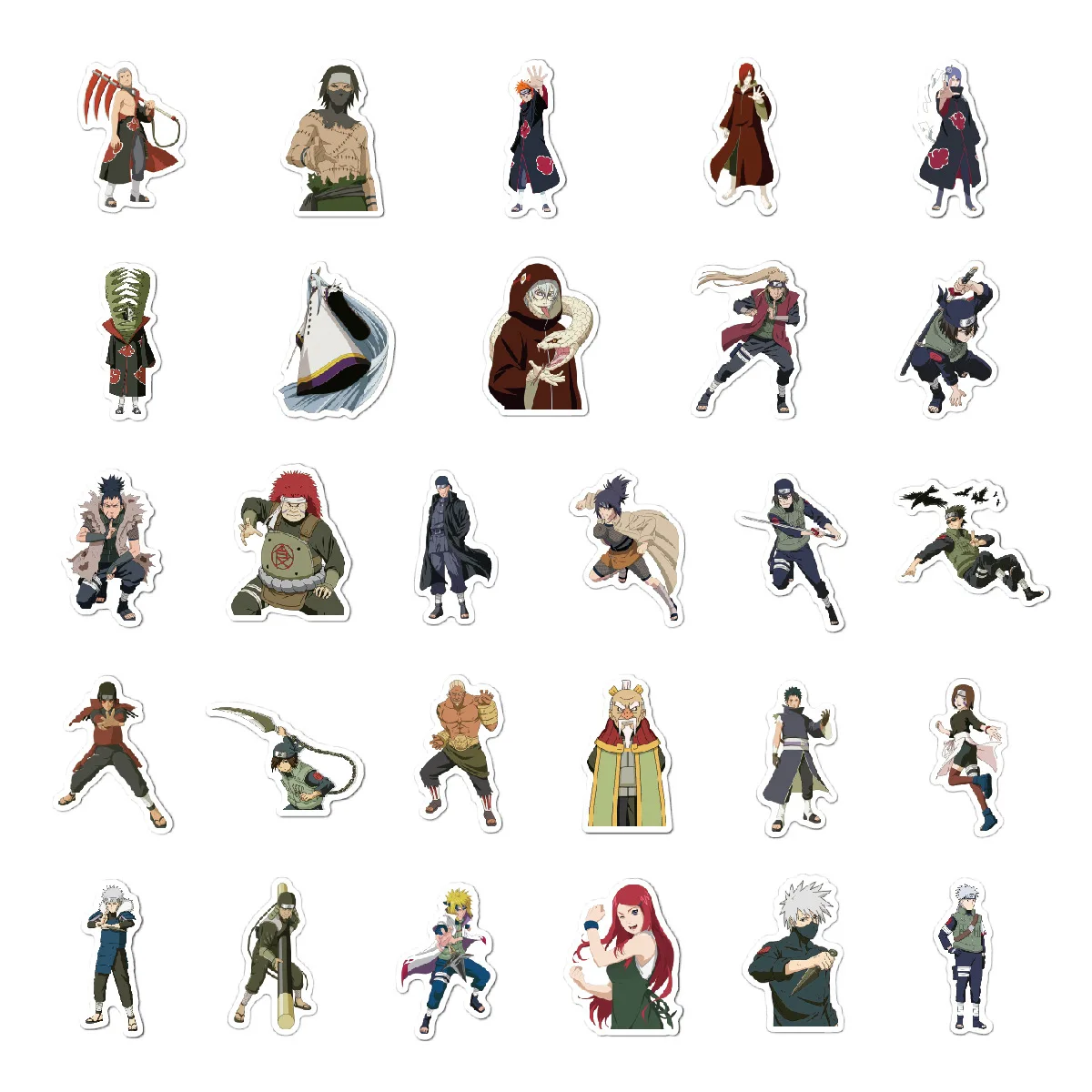 100PCS Naruto Cartoon Cute Without Repetition Sticker Notebook Waterproof Stickers Decoration Supplies