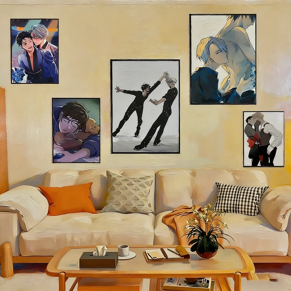 

Y-Yuris on Ices High Quality Print Poster Waterproof Wall Art Retro Room Decor Movie Poster for Living Bedroom Gift