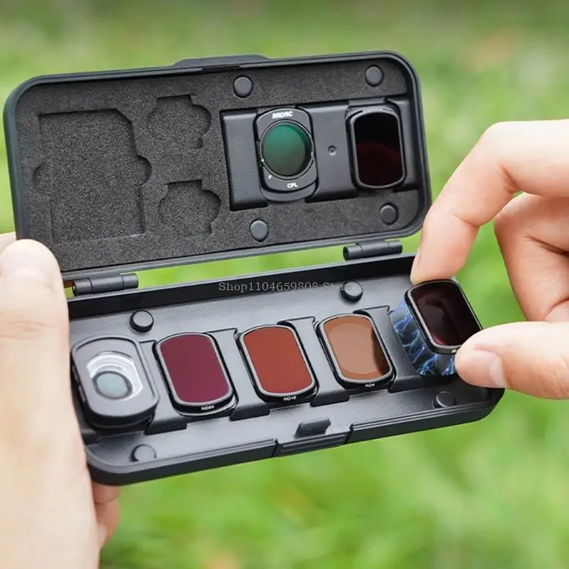 منظمي مرشح كاميرا الرغوة علبة صغيرة للعدسات والمرشحات