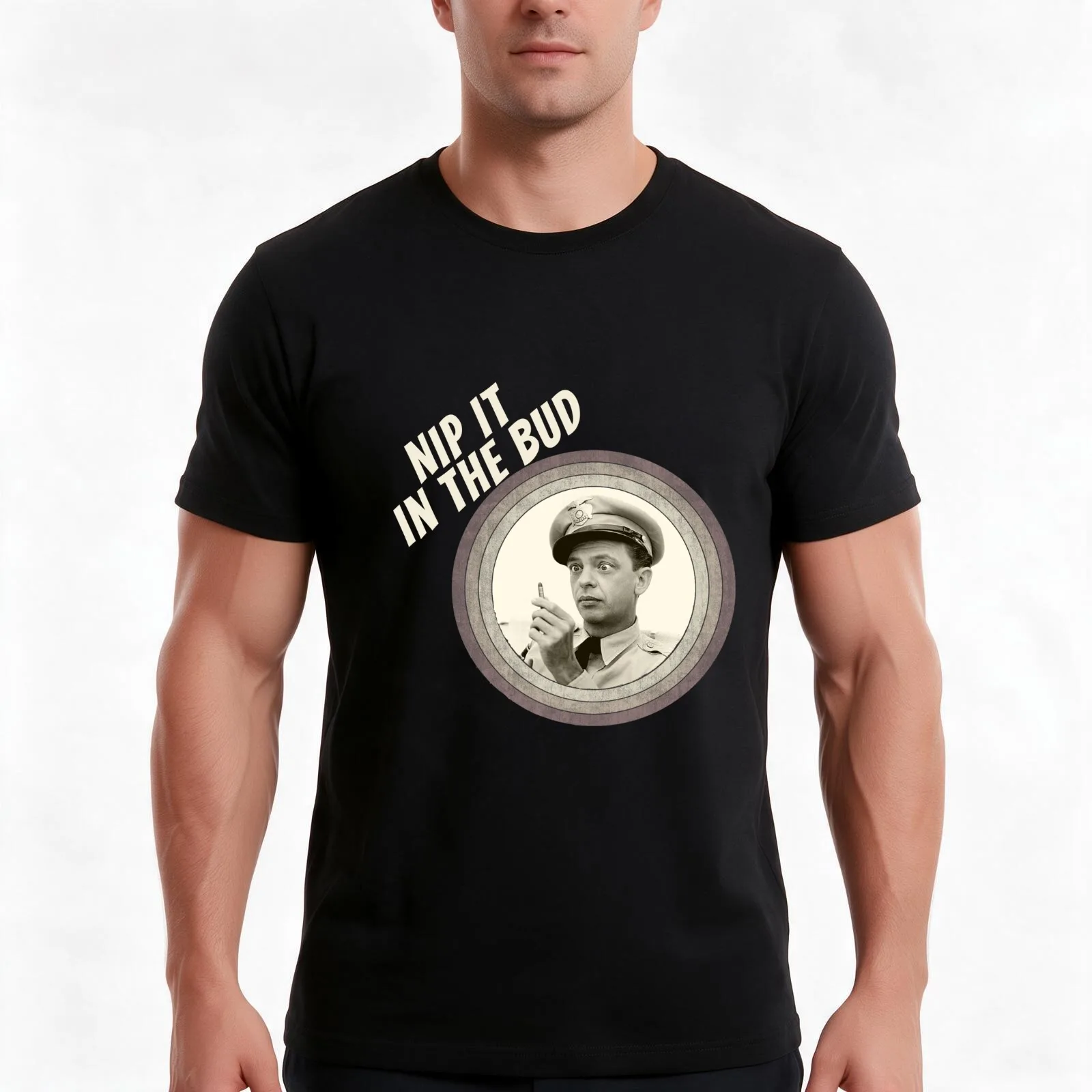Andy griffith Nip It In The Bud Retro 1960s T-Shirt Summer Casual Cotton Tee Oversized Streetwear Tops Vintage Graphic Print
