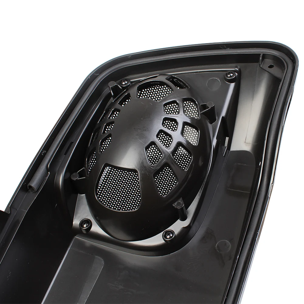 غطاء غطاء مكبر صوت سرج أسود لمعان دراجة نارية ، مناسب لجولة هارلي سي في فو ، ملك الطريق ، انزلاق شارع إلكترا ، FLHXSE ،-