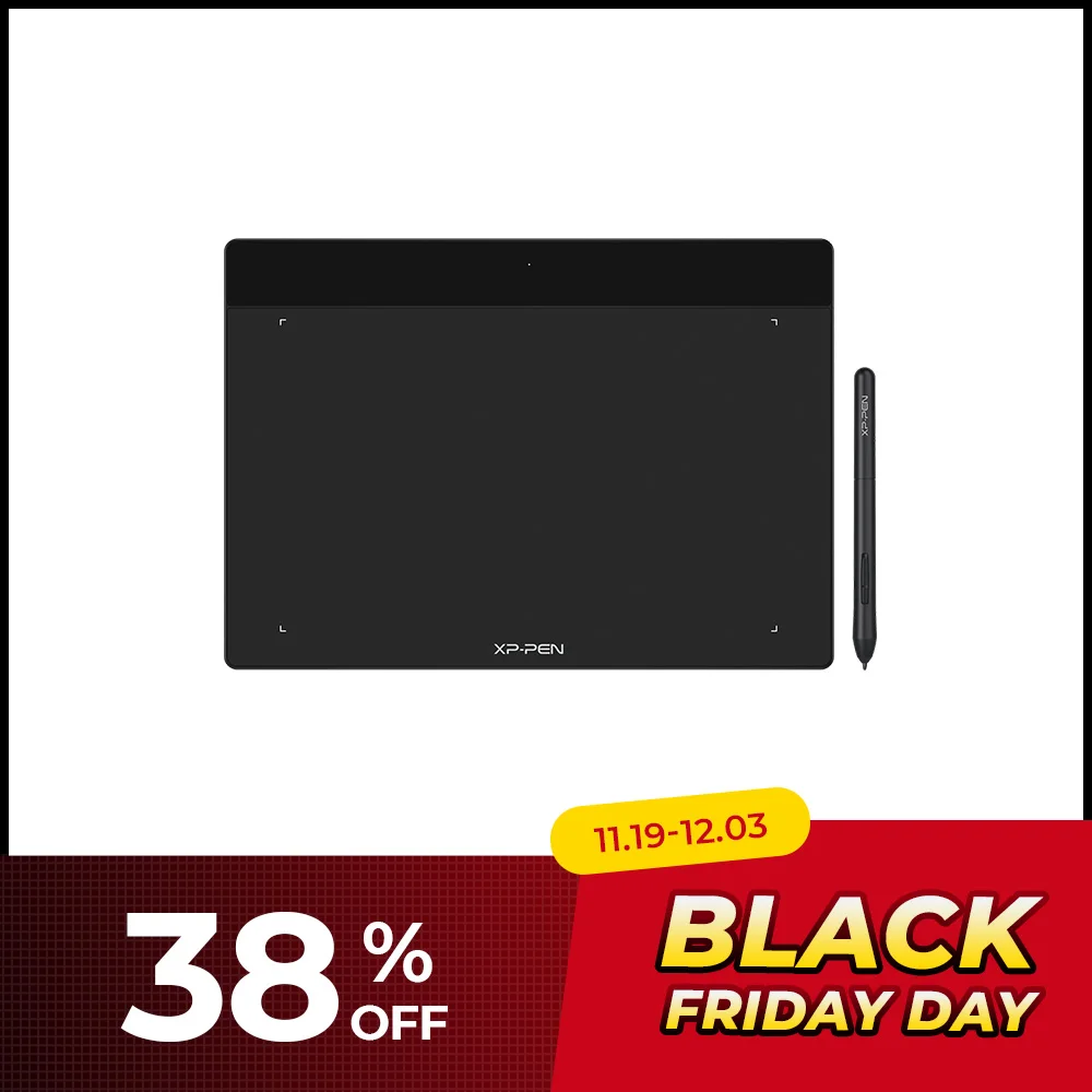 XPPen Deco Fun L 10*6 inch Graphic Tablet Digital Drawing Pen Tablet Battery-free 8192 levels Tilt Support Android Mac Windows