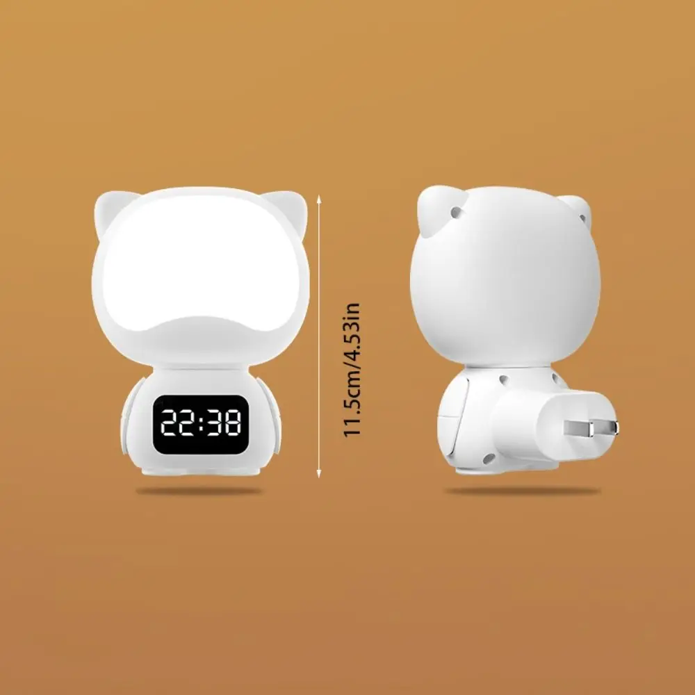 Lampada da allattamento con funzione timer per protezione degli occhi, luce notturna con telecomando a 3 colori, con orologio digitale, semplice lampada da comodino intelligente