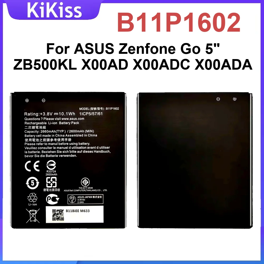

B11P1602 2660Mah Battery For Asus Zenfone Go 5" ZB500KL X00AD X00ADC X00ADA Long-Lasting Replacement Mobile Phone