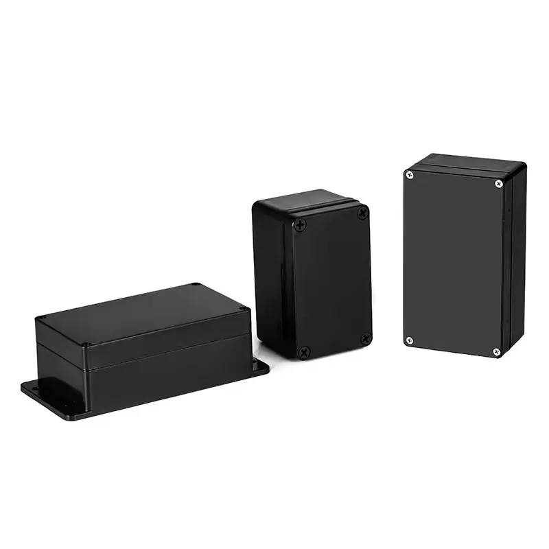 Plastic Waterproof Box ABS Flame-Retardant Outdoor Waterproof Junction Box IP67 Electrical Instrument Enclosure Sealing Boxblack