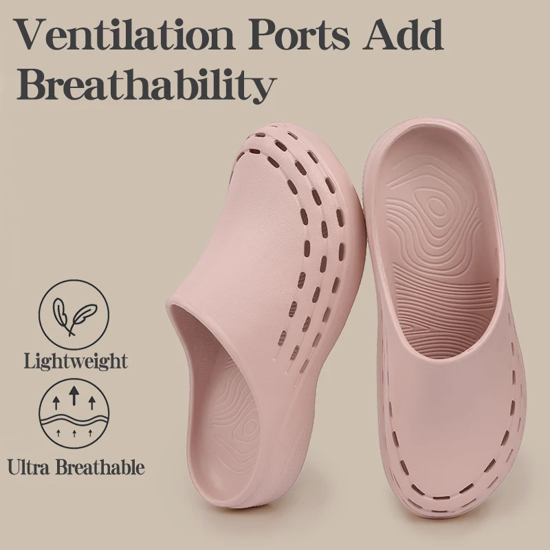 Pink Women Doctor Medical Scrub Shoes and Clogs Breathable Flexible Garden Shoes Tooth Hospital Nursing Footwear X08-01 - view 3