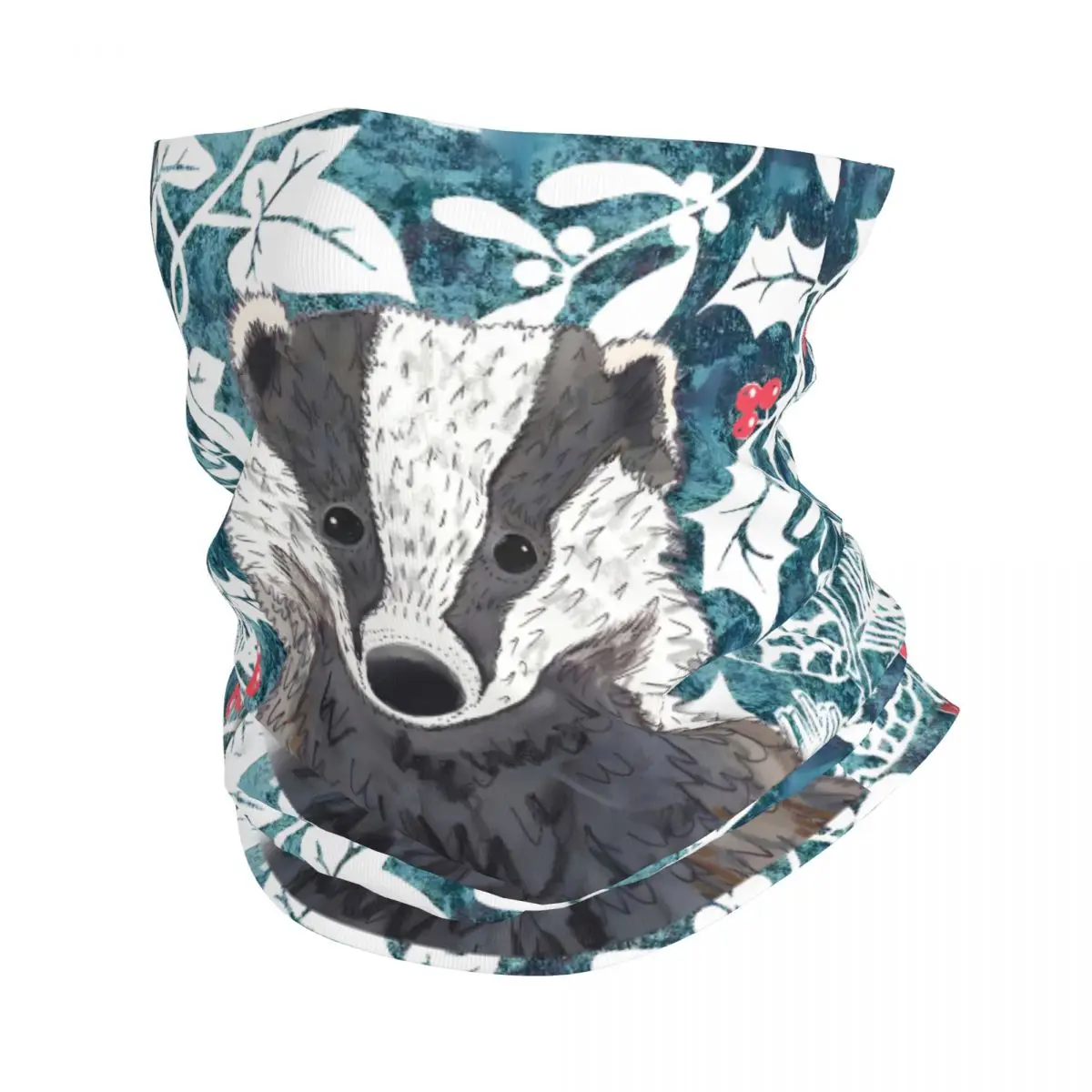 Wild Wood Raccoon Thin Bandana Neck Gaiter British Folk Wrap Scarf Headband Neck Cover