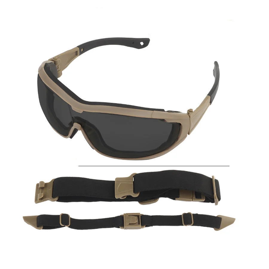 Tactical Outdoor Wind Protection Goggles With Fixed Strap Glasses Riding UV Protective Sunglasses Goggles