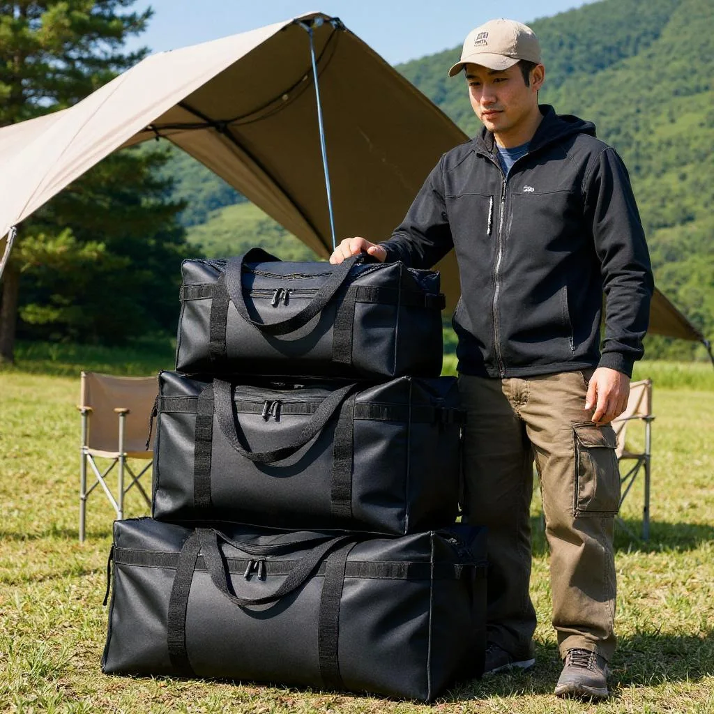

1680D Oxford Waterproof Handbags 59L-230L Foldable Duffle Backpack Outdoor Camping Hiking Multifunctional Portable Storage Bag