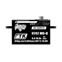 ptk servo 9742 MG-D 85KG metal brushless servo 1/8 drift Car, low servo Rc Car steering is programmable