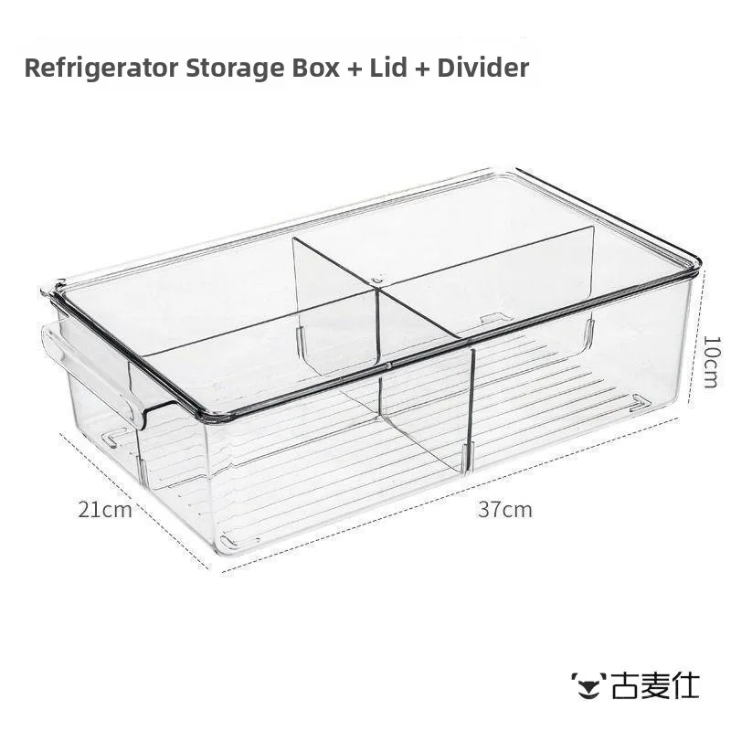 

Deepened Rectangular Plastic Box Storage Container with Lid for Refrigerator Food Preservation Clear Large Capaci Organizer