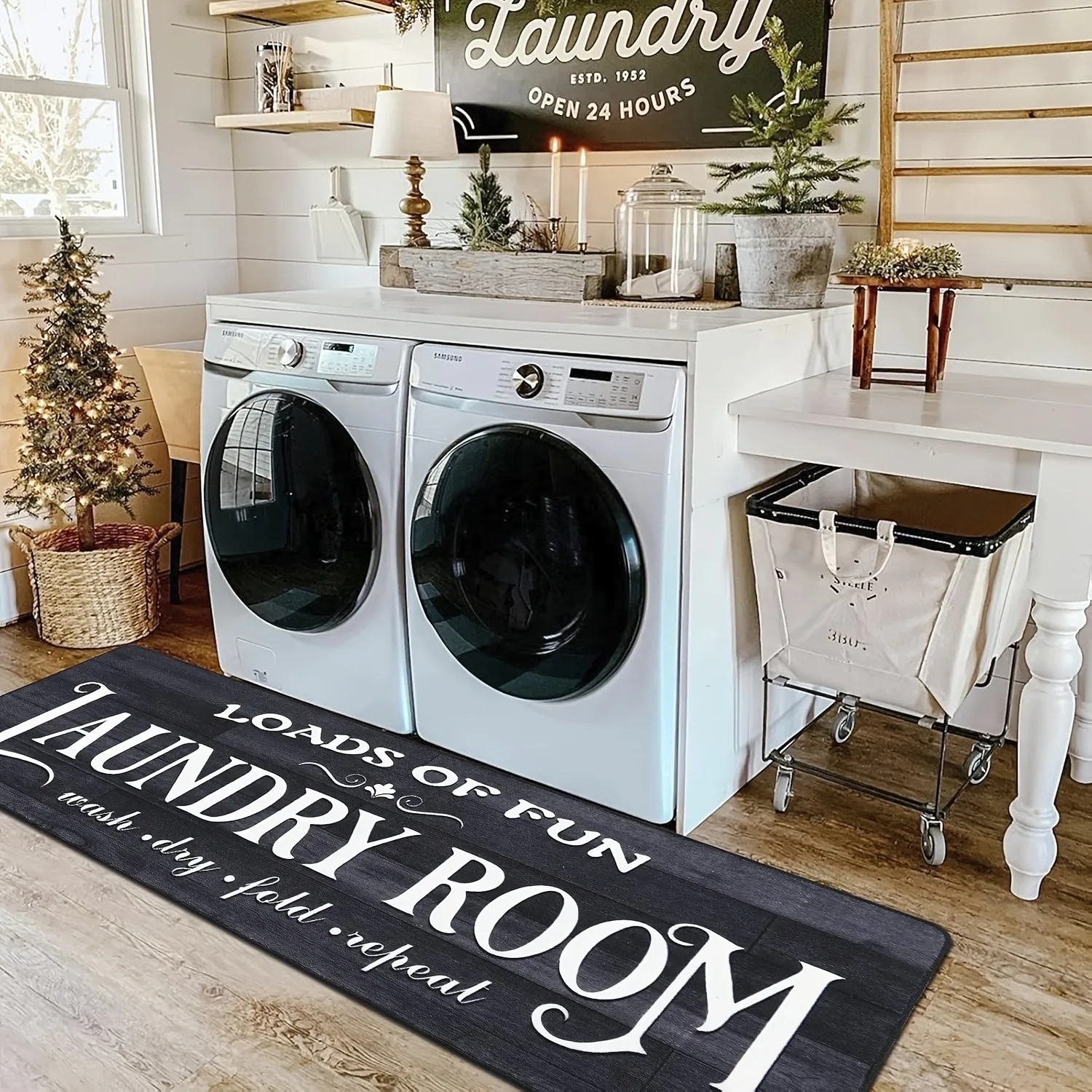 

1PC LAUNDER ROOM Pattern Kitchen Rug Non-Slip Door Mats Pop design Bathroom Rug Bath Mat Carpet for Home Sink Laundry Decor