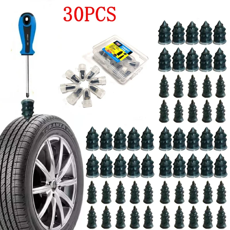 

30PCS Car Vacuum Tyre Repair Nails Tire Puncture Repair Tubeless Tires Repair Tools for Motorcycle Bike Auto Repair Accessories