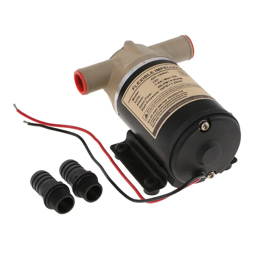 

Boat Electric Bilge Pump Self Priming Deck Wash Vane Gear Pump High Pressure for Marine Yacht Engine Cooling