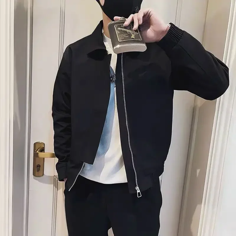 Male Coats Trendy Spring Autumn Men's Jackets Slim Fit Original Brands Cheap Sale Joker Delvery Stylish Deals Vintage Y2k JJ1408