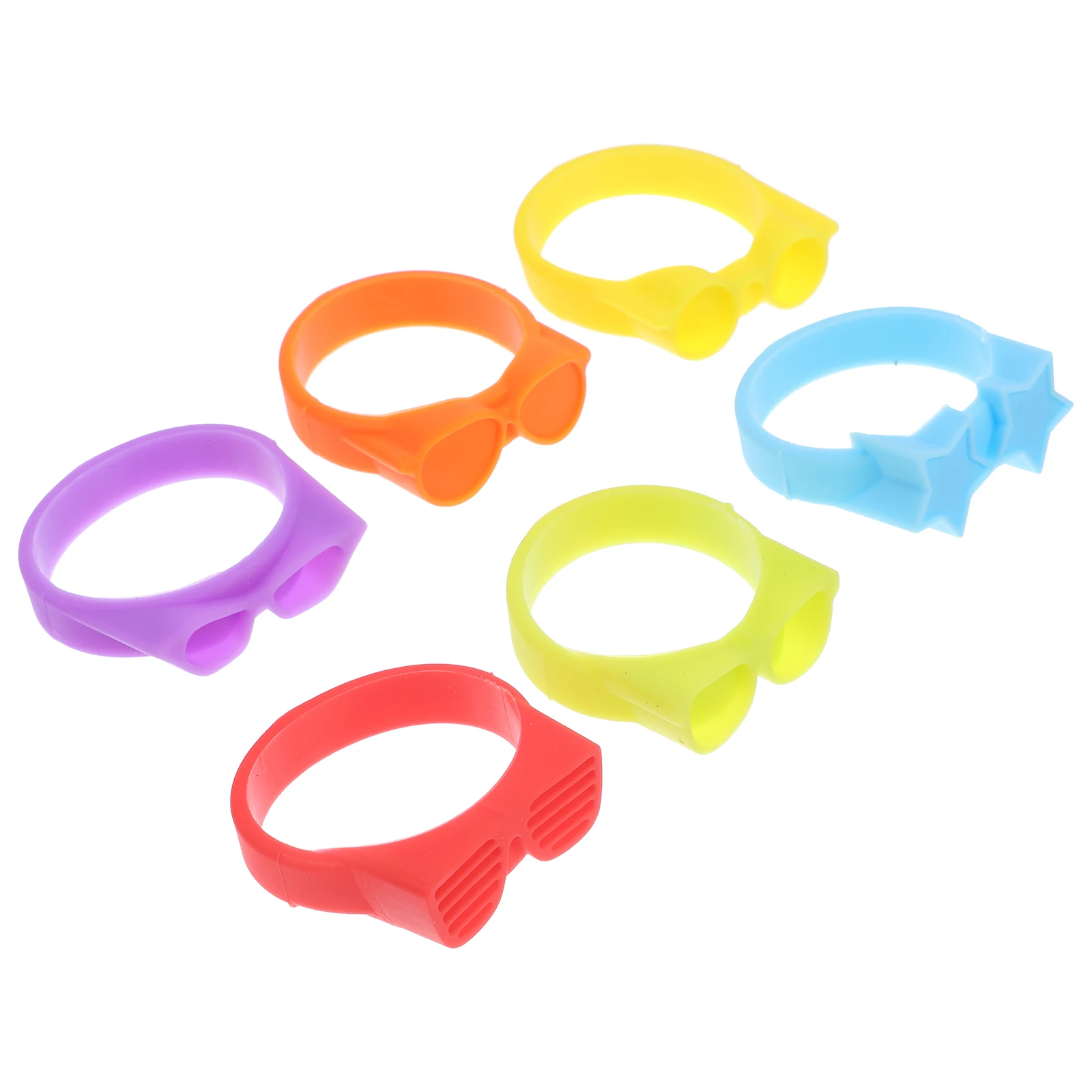 

6pcs Bottle Marker Glasses Charms Silicone Drink Tags Party Accessories Reusable Glass Identifier Beer Marks