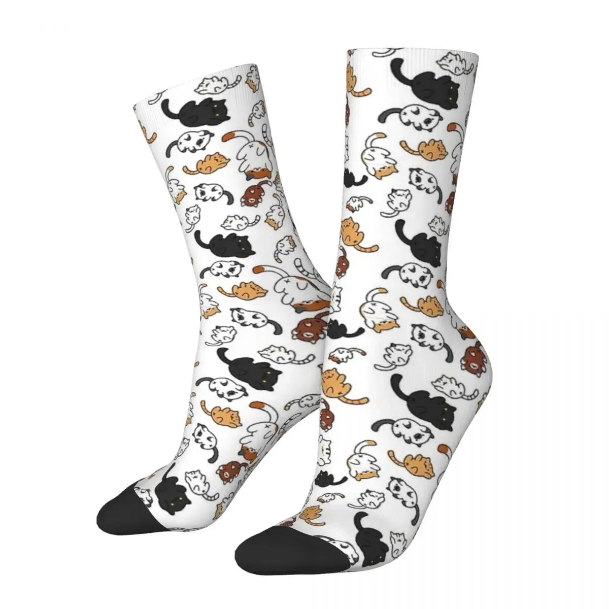 

Neko Portals Neko Atsume Cats Socks Harajuku Super Soft Stockings All Season Long Socks Accessories for Unisex Gifts