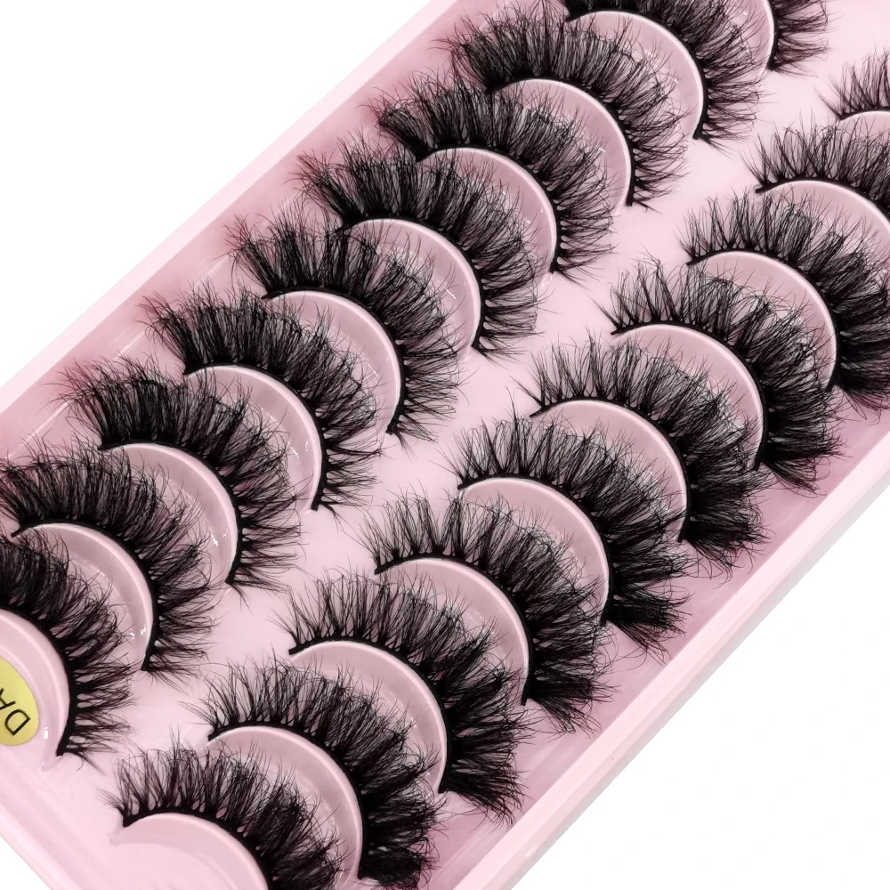 HBZGTLAD New 10 Pairs Natural False Eyelashes Fake Lashes Long Makeup 3d Mink Lashes Extension Eyelash Mink Eyelashes for Beauty