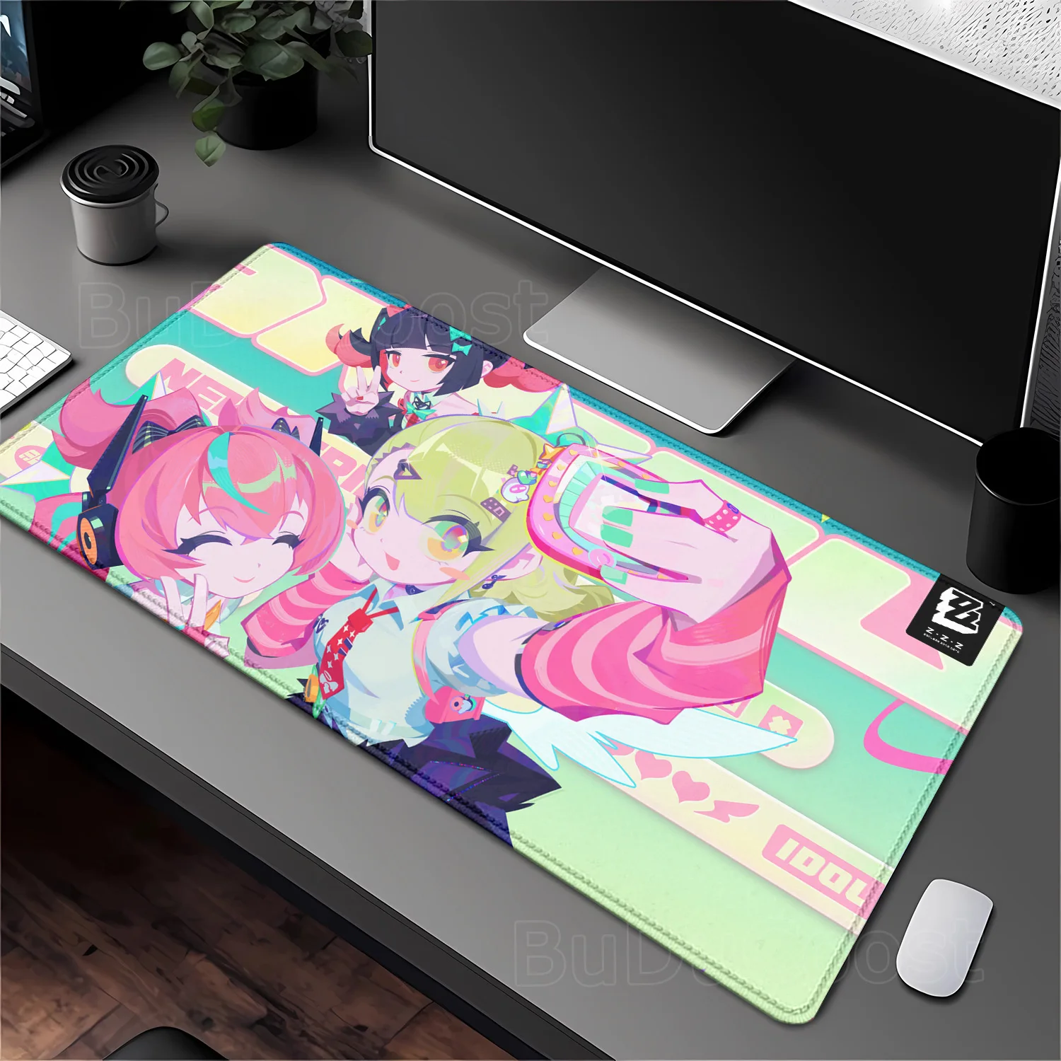 ZZZ Zenless Zone Zero Nangong Yu Aria Sunna Mouse Pad Cute Anime Girl Angels of Delusion PC overlock Mousepad Large Size DeskMat