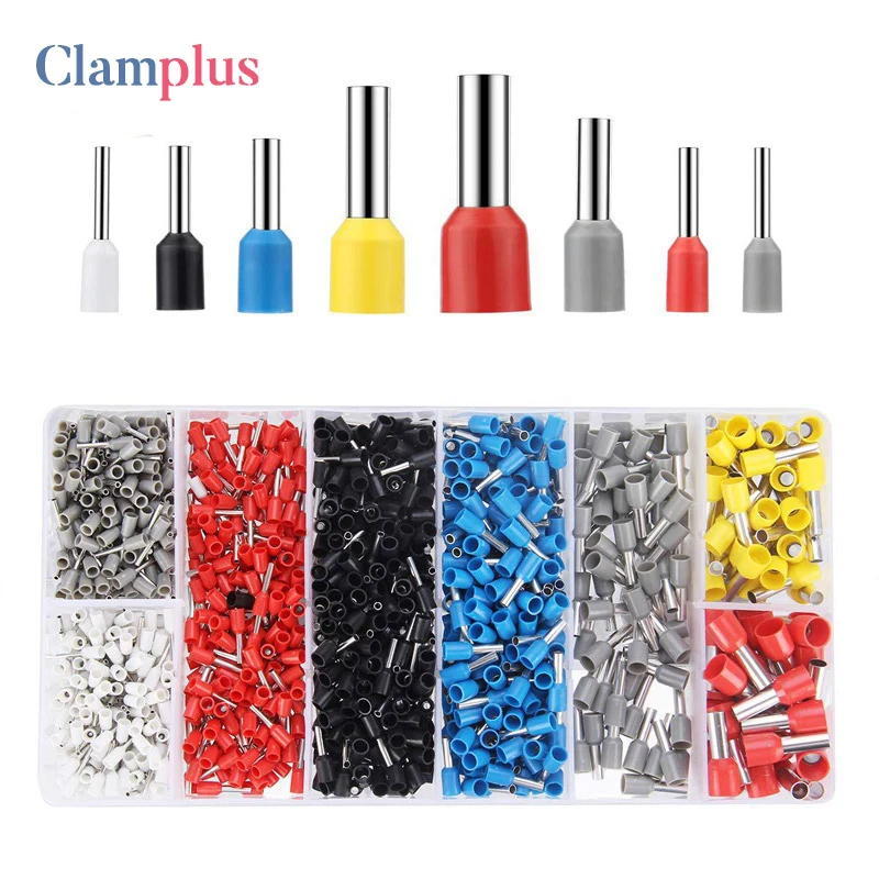 

1200pcs Tube Terminals Crimp Terminal Set Kit Insulated Electrical Wire Crimp Connector Terminal Pre-insulated Cold-Pressed End