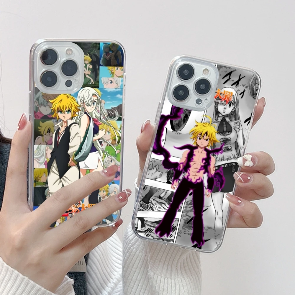 Seven Deadly Sins Meliodas Cell Phone Case for iPhone 16 15 14 13 12 11 X XR XS 8 Pro Max Plus Mini Clear Transparent Cover