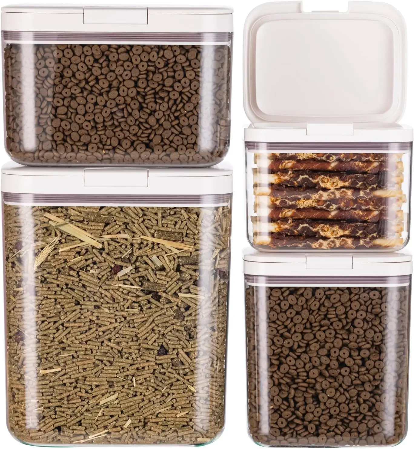 

Dog Food Storage Container 25 lbs Airtight Pet Food Container with Measuring Cup, BPA Free