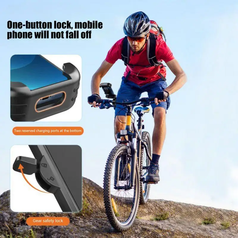 Uchwyt na telefon do roweru Antypoślizgowy zacisk na telefon komórkowy Obrotowe akcesoria rowerowe Zacisk na kierownicę do zajęć na świeżym powietrzu Miasto