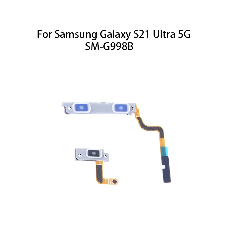 Gefensi Org Power ON OFF Mute Switch Control Key Volume Button Flex Cable For Samsung Galaxy S21 Ultra 5G / SM-G998B