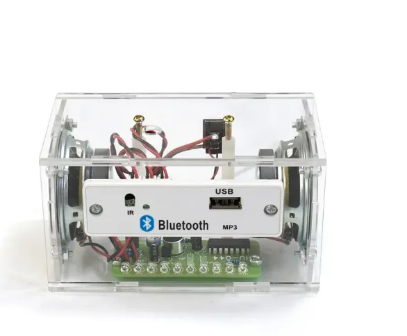 White DIY Electronic Kit Bluetooth Speaker Electronics DIY Soldering Project Kit Teaching Practice Bluetooth Stereo Speaker