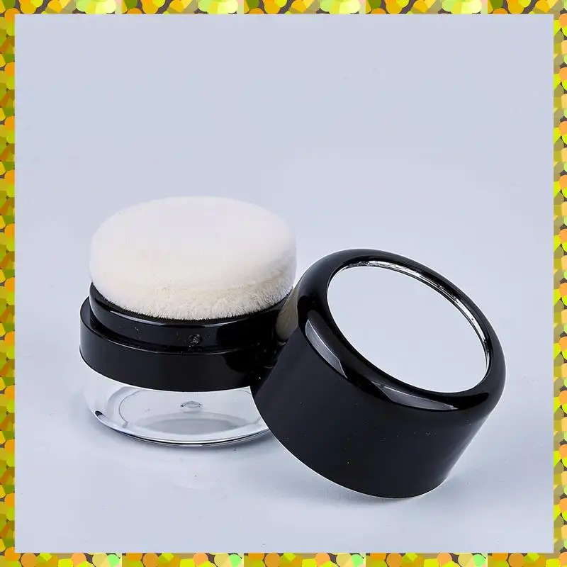 AGLH Пустая рассыпчатая коробка для пудры, коробка для пудры для макияжа, портативная зеркальная коробка для рассыпчатой пудры, зеркальная основа для путешествий своими руками