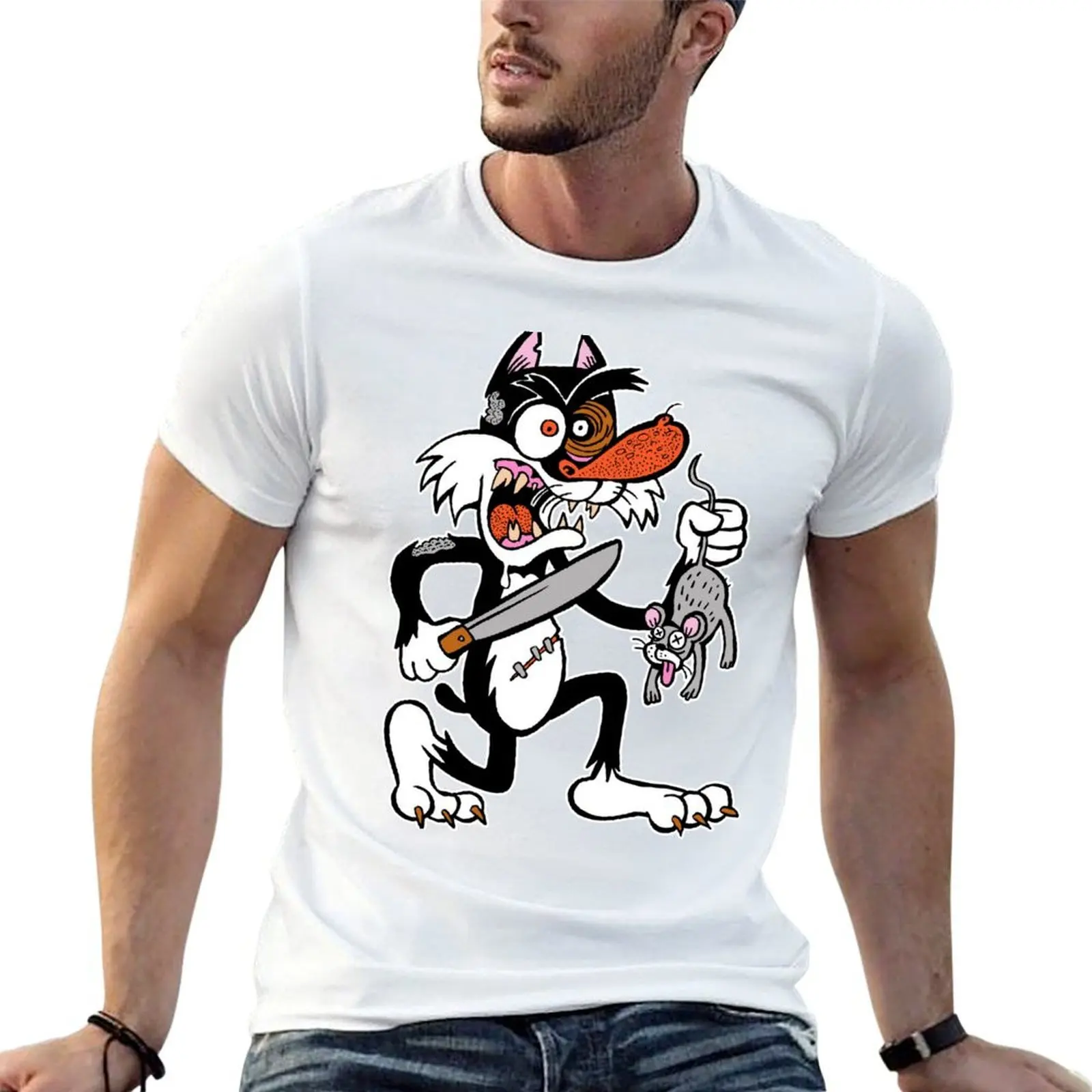 

Thrill Kill Kitty T-Shirt funny t shirts man black cotton t-shirt plain for man package t shirt man cotton T-shirt