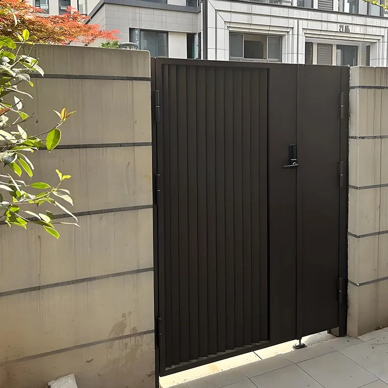 Automatic Double Panels Swing Style Iron Driveway Gates Latest Main Gate Designs Decorative Aluminum Gates