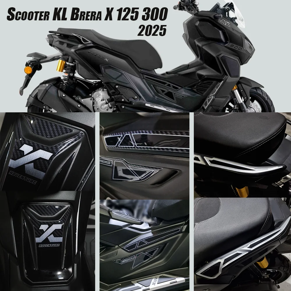 

FOR Scooter KL Brera X 125 300 2025 Motorcycle Accessories Waterproof Protective Sticker 3D Epoxy Resin Protective Sticker