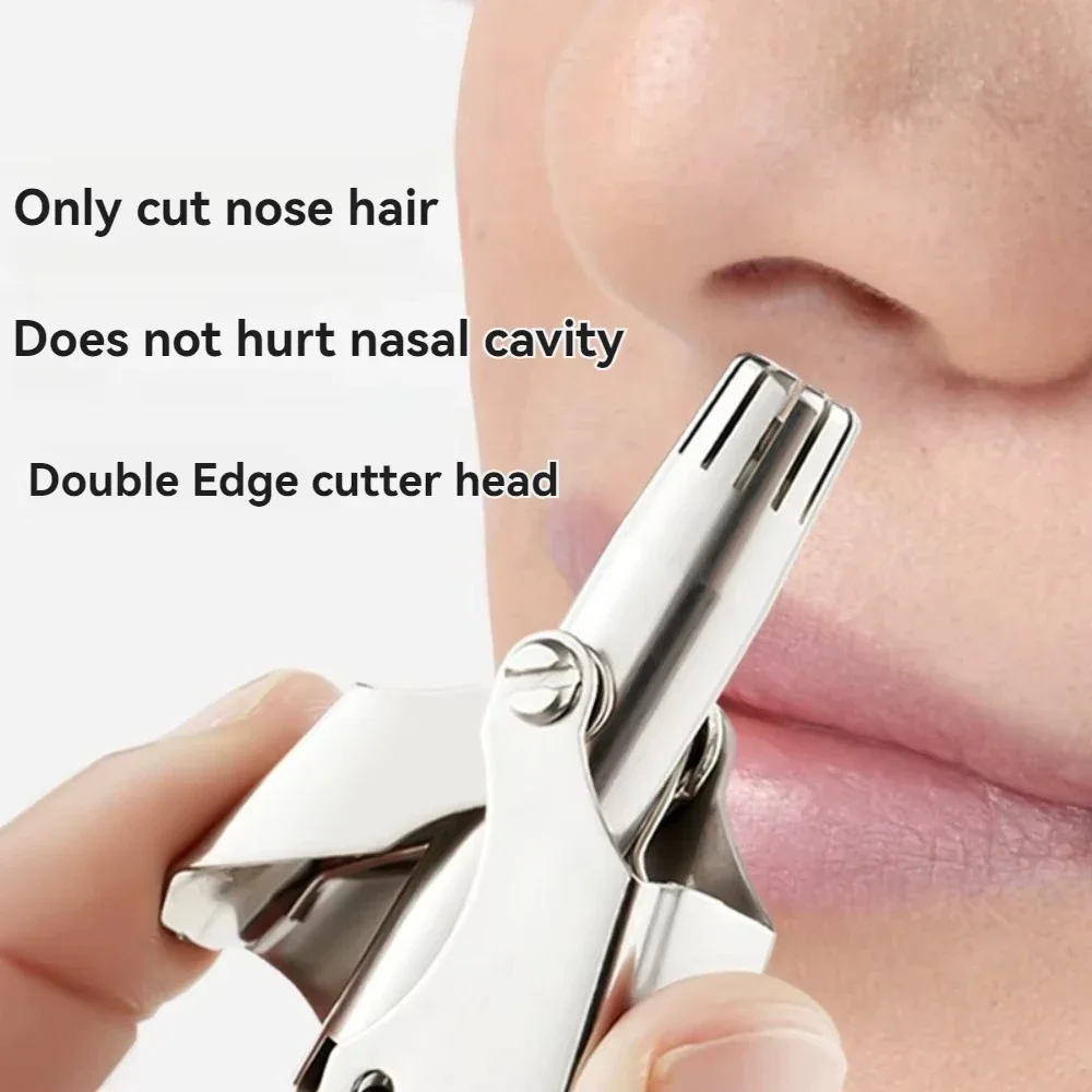 Nose Hair Cleaner Stainless Steel Shaving Cleanup Clean Nose Hair God Lightweight Portable Washable Manual Nose Hair Trimmer