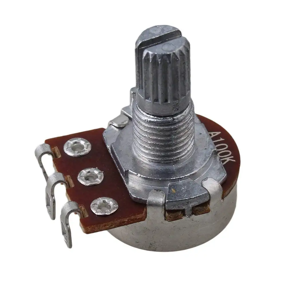 10pcs 16mm Base A100k 15mm Shaft Electric Guitar Tone Potentiometer