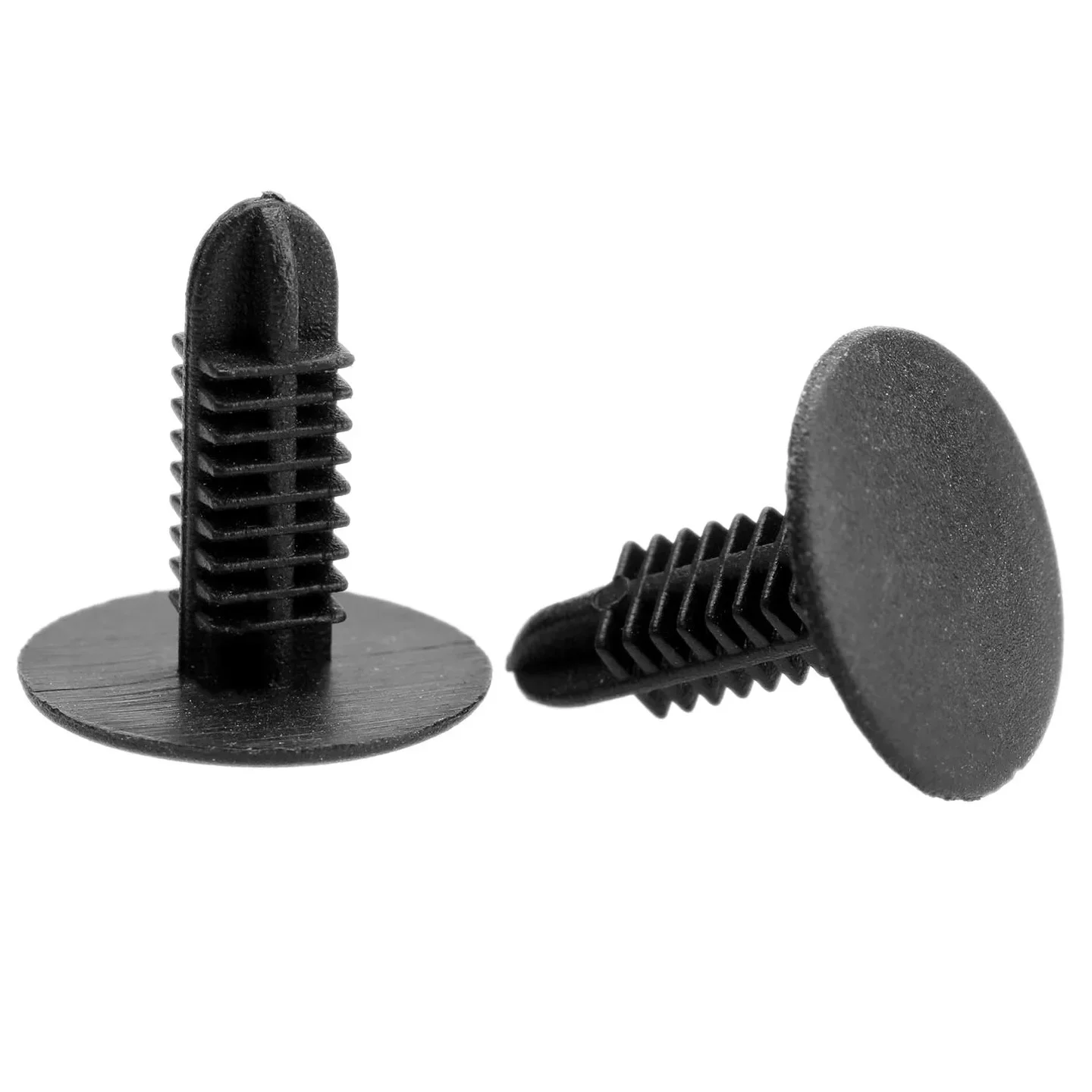 Aupoko 50pcs Fit 4.5x5.3mm Hole Black Car Door Trim Panel Bumper Fender Retainers Plastic Screw Rivets Auto Fastener Push Clips