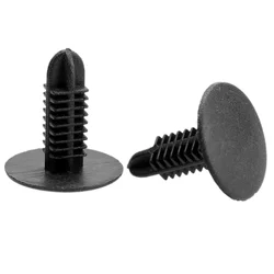 Aupoko 50pcs Fit 4.5x5.3mm Hole Black Car Door Trim Panel Bumper Fender Retainers Plastic Screw Rivets Auto Fastener Push Clips