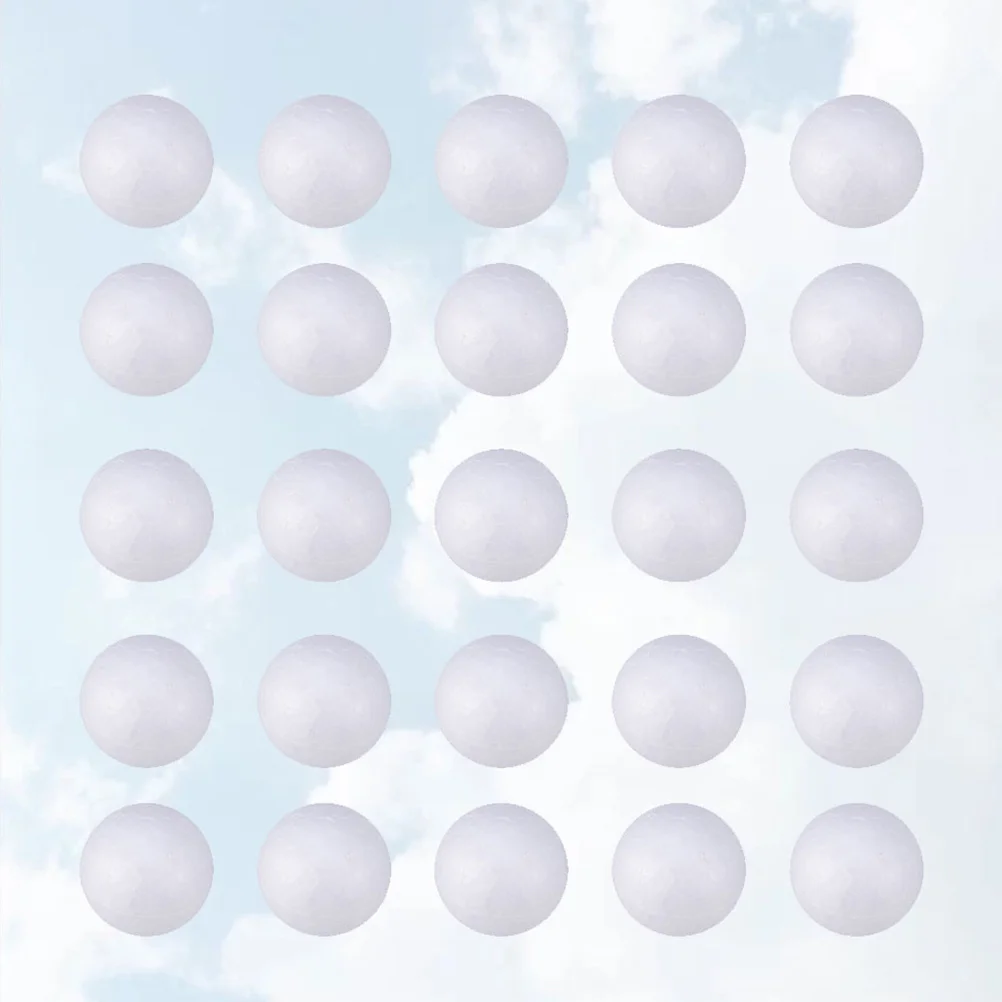 

240Pcs Round Foam Craft Balls Solid White Polystyrene Spheres 2.5cm DIY Painting Craft Ball for Holiday Party Decorations
